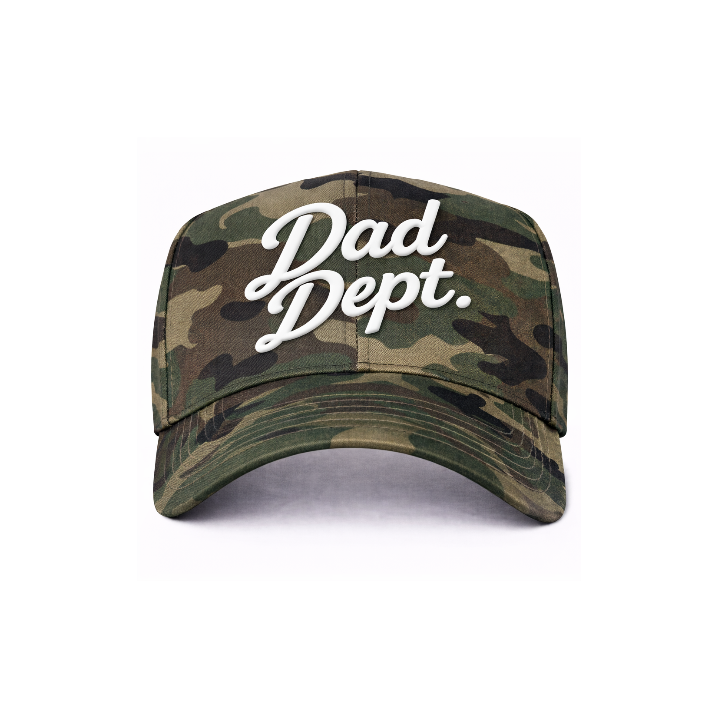 Camo Dad Dept Snapback Hat