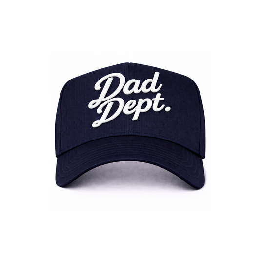 Dark Navy Dad Dept. Snapback Hat
