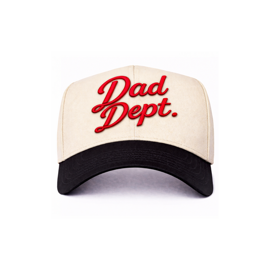 Cream/Red/Black Dad Dept. Snapback Hat