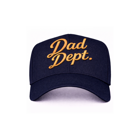 Dark Navy Blue/Orange Dad Dept. Snapback Hat