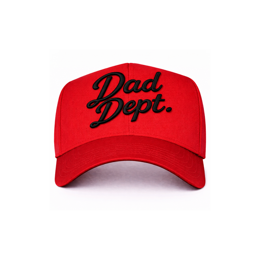 Red/Black Dad Dept. Snapback Hat