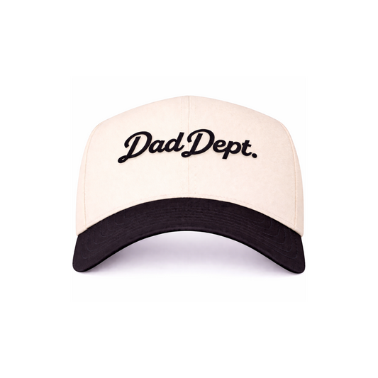 Cream/Black Dad Dept. Snapback Hat