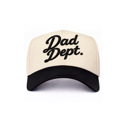 Cream/Black Dad Dept. Snapback Hat