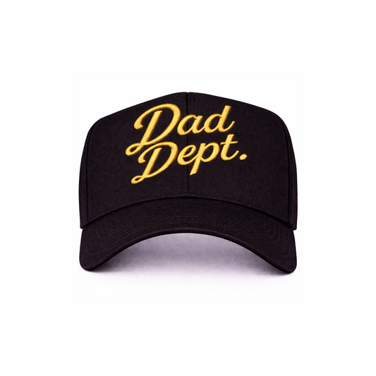 Black/Gold Dad Dept. Snapback Hat